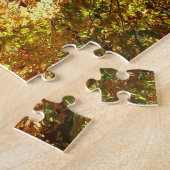 Bladerdak van herfstbladeren I Gele herfst natuur Legpuzzel (Zijkant)