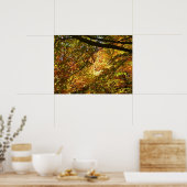 Bladerdak van herfstbladeren I Gele herfst natuur Poster (Keuken)