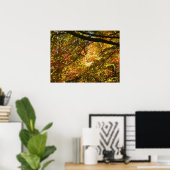 Bladerdak van herfstbladeren I Gele herfst natuur Poster (Thuiskantoor)