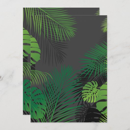 Bladeren 5 bedankkaart (Voorkant / Achterkant)