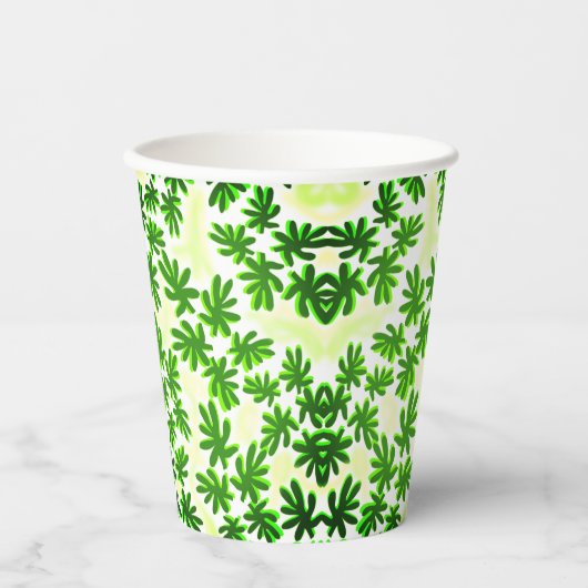 bladeren achtergrond papieren bekers (Voorkant)