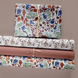 Bladeren Berries Trio Herfst Palet Inpakpapier Vel