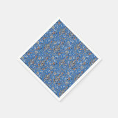 bladeren bessen blauw bloemig servet (Hoek)