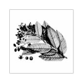 Bladeren Bladerbloemige Bloembos Rubberstempel (Afrduk)