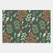 bladeren bladeren bessen sterren patroon inpakpapier vel (Voorkant 2)