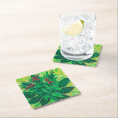 Bladeren, bladeren en orchideeën, tekenleer kartonnen onderzetters (Insitu)