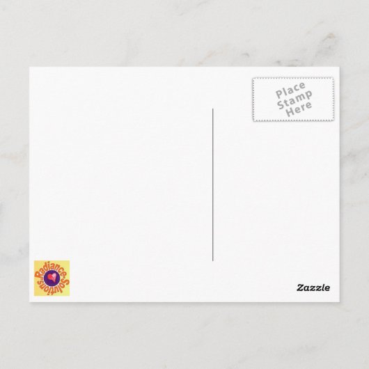 Bladeren, bloemen, harten / Briefkaart met bewuste (Achterkant)