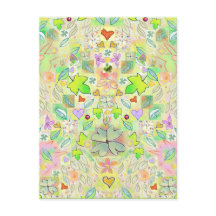 Bladeren, bloemen, harten, Lucky Clovers Briefkaar