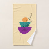 Bladeren boho illustratie bad handdoek (Handdoek)