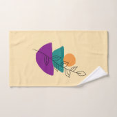 Bladeren boho illustratie bad handdoek (Handdoek)