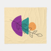 Bladeren boho illustratie fleece deken (Voorkant (Horizontaal))