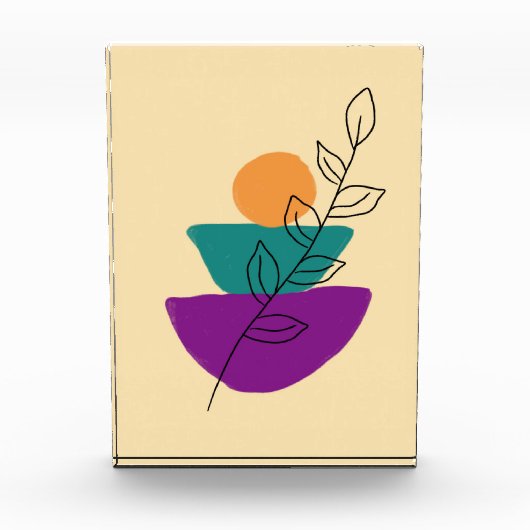 Bladeren boho illustratie fotoblokken (Voorkant)