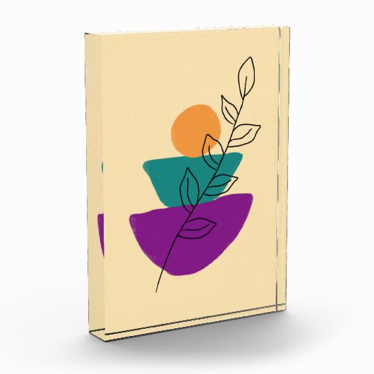 Bladeren boho illustratie fotoblokken (Links)