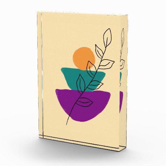 Bladeren boho illustratie fotoblokken (Rechts)