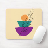 Bladeren boho illustratie muismat (Met muis)