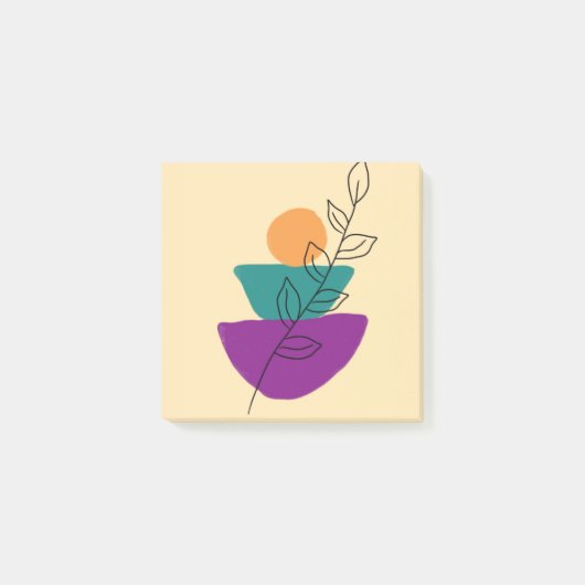 Bladeren boho illustratie post-it® notes (Voorkant)