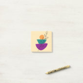 Bladeren boho illustratie post-it® notes (Op bureau)