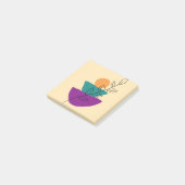 Bladeren boho illustratie post-it® notes (Schuin)