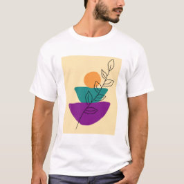 Bladeren boho illustratie t-shirt