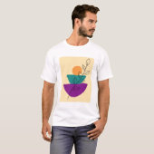 Bladeren boho illustratie t-shirt (Voorkant volledig)