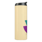 Bladeren boho illustratie thermosbeker (Gedraaid links)