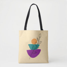 Bladeren boho illustratie tote bag
