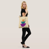 Bladeren boho illustratie tote bag (Op model)