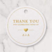 Bladeren Botanische Krans Trouw Goud Bedankt Bedankjes Labels (Achterkant)