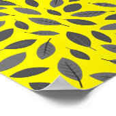 Bladeren boven Geel Poster (Hoek)