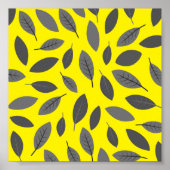 Bladeren boven Geel Poster (Voorkant)