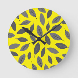 Bladeren boven Geel Ronde Klok