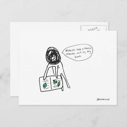 bladeren briefkaart (Voorkant / Achterkant)