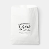 Bladeren bruiloft laat liefde groeien bedankzakje (Voorkant)