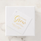 Bladeren bruiloft laat liefde groeien Folie Bedankjes Labels (Met doos)