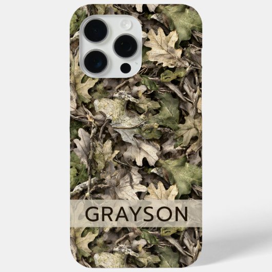 Bladeren Camouflage Gepersonaliseerd Case-Mate iPhone Case (Achterkant)