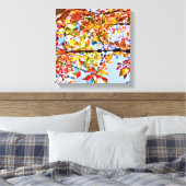 Bladeren Canvas Afdruk (Insitu (Slaapkamer))