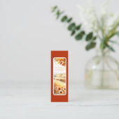 Bladeren Crunch Books Rustle - Bladwijzer Kaart Mini Visitekaartje (Staand voorkant)