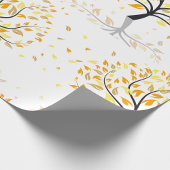 Bladeren die uit een boom vallen cadeaupapier