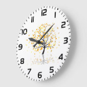 Bladeren die uit een boom vallen grote klok (Hoek)