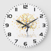 Bladeren die uit een boom vallen grote klok (Voorkant)
