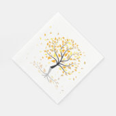 Bladeren die uit een boom vallen servet (Hoek)