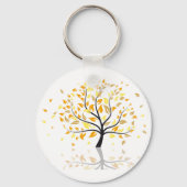 Bladeren die uit een boom vallen sleutelhanger (Voorkant)