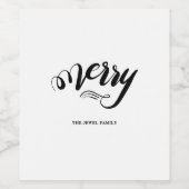 bladeren & divers script wijn etiket (Enkel label)