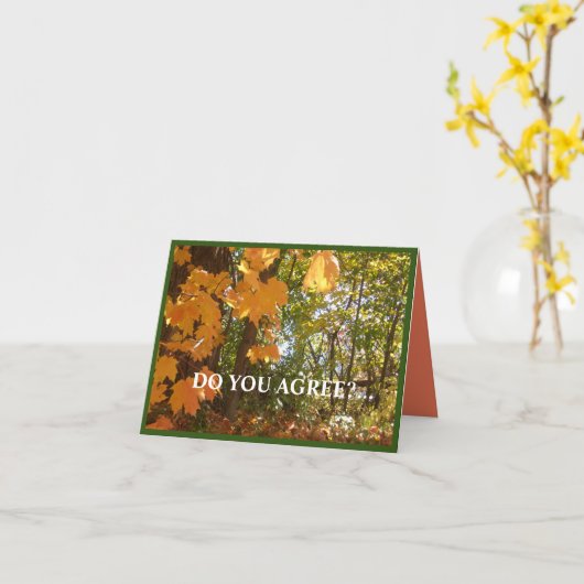 Bladeren draaien kleur in de Herfst Kaart (Gele Bloem)