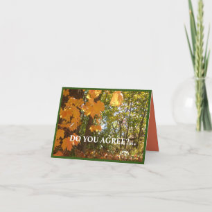 Bladeren draaien kleur in de Herfst Kaart