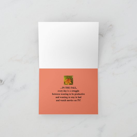 Bladeren draaien kleur in de Herfst Kaart (Binnen)
