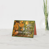 Bladeren draaien kleur in de Herfst Kaart (Voorkant)