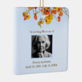 Bladeren elegant in liefdevolle herinnering begraf keramisch ornament (Rechts)