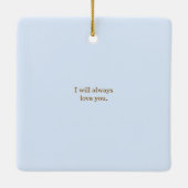 Bladeren elegant in liefdevolle herinnering begraf keramisch ornament (Achterkant)