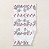 Bladeren En Asterisken Wit Bad Handdoek (Handdoek)